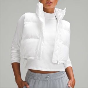 NEW Lululemon Wunder Puff Super Cropped Vest White size 8
